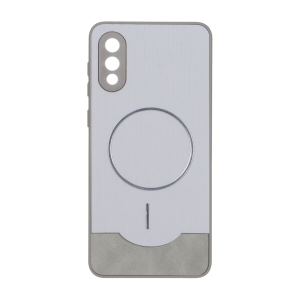 قاب Line Case جیر MagSafe فلزی محافظ لنزدار Samsung Galaxy A02 / M02 - طوسی