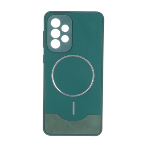 قاب Line Case جیر MagSafe فلزی محافظ لنزدار Samsung Galaxy A33 - سبز