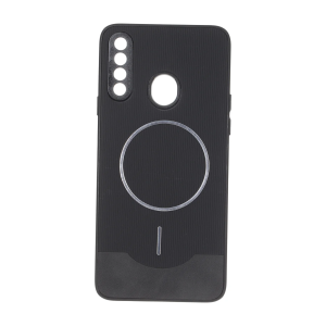 قاب Line Case جیر MagSafe فلزی محافظ لنزدار Samsung Galaxy A20s - مشکی