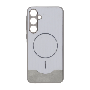 قاب Line Case جیر MagSafe فلزی محافظ لنزدار Samsung Galaxy A55 - طوسی