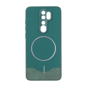 قاب Line Case جیر MagSafe فلزی محافظ لنزدار Xiaomi Redmi Note 8 Pro - سبز