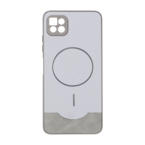 قاب Line Case جیر MagSafe فلزی محافظ لنزدار Samsung Galaxy A22 5G - طوسی