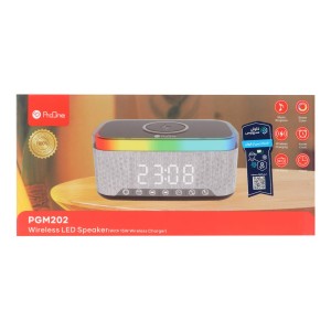 اسپیکر بی سیم و شارژر وایرلس ProOne مدل PGM202 - خاکستری