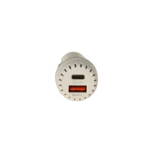 شارژر فندکی فست و PD دو پورت مدل Q-004 20W - سفید - BSA