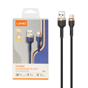 کابل شارژ فست 2 متری LDNIO Type-C مدل LS642 - خاکستری (اصلی)