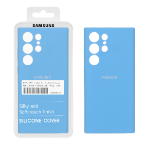 قاب سیلیکونی پاک کنی اورجینال درجه یک Samsung Galaxy S23 Ultra - آبی کد 1 (پک دار)