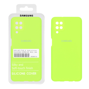 قاب سیلیکونی پاک کنی اورجینال درجه یک Samsung Galaxy A12 / M12 / F12 - سبز فسفری (پک دار)