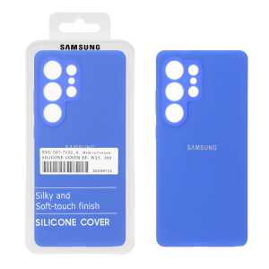 قاب سیلیکونی پاک کنی اورجینال درجه یک Samsung Galaxy S25 Ultra - آبی کاربنی (پک دار)