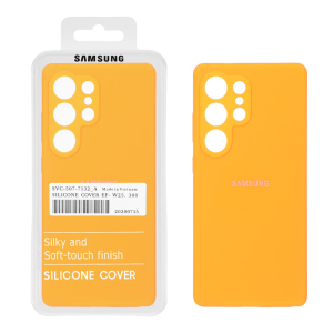 قاب سیلیکونی پاک کنی اورجینال درجه یک Samsung Galaxy S25 Ultra - نارنجی فانتزی (پک دار)