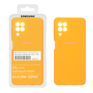 قاب سیلیکونی پاک کنی اورجینال درجه یک Samsung Galaxy A22 4G / M22 / M32 4G / F22 - نارنجی فانتزی (پک دار)