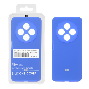 قاب سیلیکونی پاک کنی اورجینال درجه یک Xiaomi Redmi 14C / Redmi A4 / Poco C75 - آبی کاربنی (پک دار)