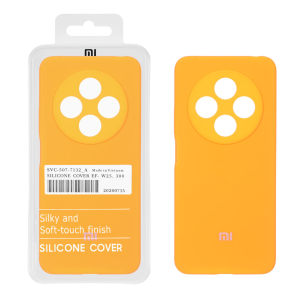 قاب سیلیکونی پاک کنی اورجینال درجه یک Xiaomi Redmi 14C / Redmi A4 / Poco C75 - نارنجی فانتزی (پک دار)