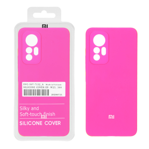 قاب سیلیکونی پاک کنی اورجینال درجه یک Xiaomi Mi 12 Lite - صورتی فانتزی (پک دار)