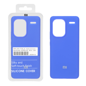 قاب سیلیکونی پاک کنی اورجینال درجه یک Xiaomi Redmi Note 13 Pro Plus 5G - آبی کاربنی (پک دار)