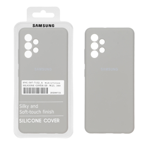 قاب سیلیکونی پاک کنی اورجینال درجه یک Samsung Galaxy A32 4G - طوسی (پک دار)