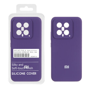 قاب سیلیکونی پاک کنی اورجینال درجه یک Xiaomi Mi 14 - بنفش (پک دار)