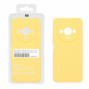 قاب سیلیکونی پاک کنی اورجینال درجه یک Xiaomi Redmi A3 / A3x / Poco C61 - زرد (پک دار)