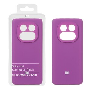 قاب سیلیکونی پاک کنی اورجینال درجه یک Xiaomi Redmi Note 14 Pro 5G / Redmi Note 14 Pro Plus 5G / Poco X7 5G -ارغوانی (پک دار)