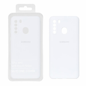 قاب سیلیکونی پاک کنی اورجینال درجه یک Samsung Galaxy A21 - سفید (پک دار)