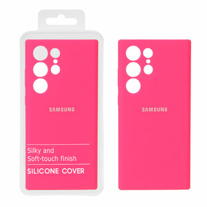 قاب سیلیکونی پاک کنی اورجینال درجه یک Samsung Galaxy S23 Ultra - صورتی فانتزی (پک دار) - NTC