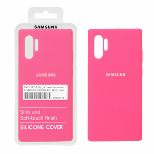 قاب سیلیکونی پاک کنی اورجینال درجه یک Samsung Galaxy Note 10 Plus - صورتی فانتزی (پک دار) - NTC