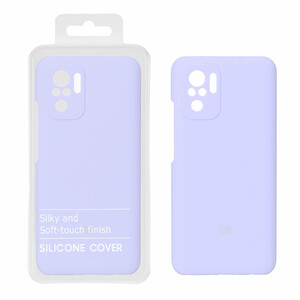 قاب سیلیکونی پاک کنی اورجینال درجه یک Xiaomi Redmi Note 10 4G / Redmi Note 10S / Poco M5S - یاسی (پک دار)