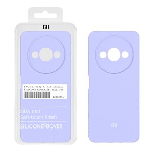 قاب سیلیکونی پاک کنی اورجینال درجه یک Xiaomi Redmi A3 / A3x / Poco C61 - یاسی (پک دار)