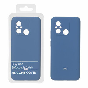 قاب سیلیکونی پاک کنی اورجینال درجه یک Xiaomi Redmi 12C / Redmi 11A / Poco C55 - آبی تیره (پک دار) - NTC