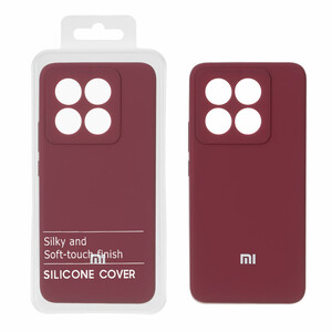 قاب سیلیکونی پاک کنی اورجینال درجه یک Xiaomi Mi 14T / Mi 14T Pro - زرشکی (پک دار) - NTC