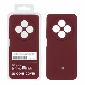 قاب سیلیکونی پاک کنی اورجینال درجه یک Xiaomi Redmi 14C / Redmi A4 / Poco C75 - زرشکی (پک دار)