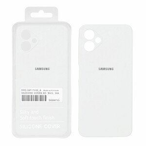 قاب سیلیکونی پاک کنی اورجینال درجه یک Samsung Galaxy A06 - سفید (پک دار)