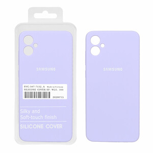 قاب سیلیکونی پاک کنی اورجینال درجه یک Samsung Galaxy A05 - یاسی روشن (پک دار) - NTC