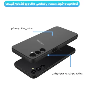 قاب سیلیکونی پاک کنی اورجینال درجه یک Samsung Galaxy A05 - یاسی روشن (پک دار) - NTC