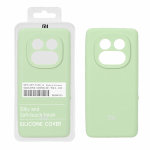 قاب سیلیکونی پاک کنی اورجینال درجه یک Xiaomi Redmi Note 14 Pro 5G / Redmi Note 14 Pro Plus 5G / Poco X7 5G - سبز مغز پسته ای (پک دار) - NTC