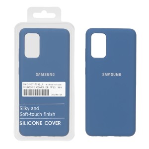 قاب سیلیکونی پاک کنی اورجینال درجه یک Samsung Galaxy S20 Plus - آبی تیره (پک دار) - NTC