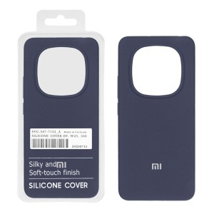 قاب سیلیکونی پاک کنی اورجینال درجه یک Xiaomi Redmi Note 14 Pro 4G - سرمه ای (پک دار)