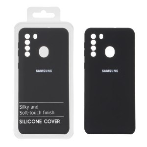 قاب سیلیکونی پاک کنی اورجینال درجه یک Samsung Galaxy A21 - مشکی (پک دار)