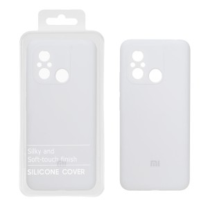 قاب سیلیکونی پاک کنی اورجینال درجه یک Xiaomi Redmi 12C / Redmi 11A / Poco C55 - سفید (پک دار) - NTC