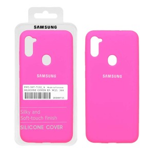 قاب سیلیکونی پاک کنی اورجینال درجه یک Samsung Galaxy A11 / M11 - صورتی فانتزی (پک اصلی)