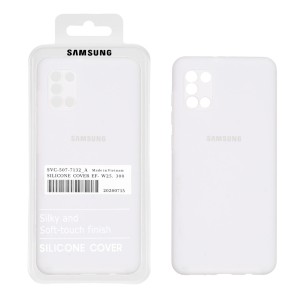 قاب سیلیکونی پاک کنی اورجینال درجه یک Samsung Galaxy A31 - سفید (پک دار)