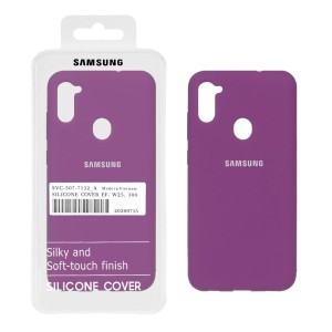 قاب سیلیکونی پاک کنی اورجینال درجه یک Samsung Galaxy A11 / M11 - ارغوانی (پک دار)