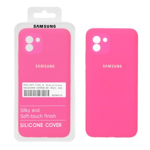 قاب سیلیکونی پاک کنی اورجینال درجه یک Samsung Galaxy A03 - صورتی فانتزی (پک دار) - NTC