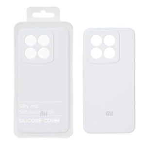 قاب سیلیکونی پاک کنی اورجینال درجه یک Xiaomi Mi 14T / Mi 14T Pro - سفید (پک دار) - NTC