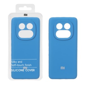 قاب سیلیکونی پاک کنی اورجینال درجه یک Xiaomi Redmi Note 14 Pro 5G / Redmi Note 14 Pro Plus 5G / Poco X7 5G - آبی (پک دار)