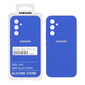 قاب سیلیکونی پاک کنی اورجینال درجه یک Samsung Galaxy A54 - آبی کاربنی (پک دار)