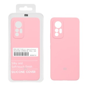 قاب سیلیکونی پاک کنی اورجینال درجه یک Xiaomi Mi 12 Lite - صورتی (پک دار)