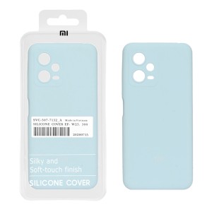 قاب سیلیکونی پاک کنی اورجینال درجه یک XiaomI Poco X5 / Redmi Note 12 5G - آبی روشن (پک دار)