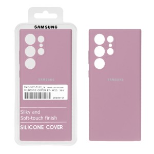 قاب سیلیکونی پاک کنی اورجینال درجه یک Samsung Galaxy S23 Ultra - بنفش کدر (پک دار)