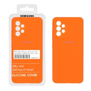 قاب سیلیکونی پاک کنی اورجینال درجه یک Samsung Galaxy A32 4G - نارنجی (پک دار)