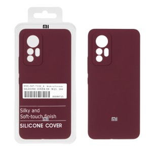 قاب سیلیکونی پاک کنی اورجینال درجه یک Xiaomi Mi 12 Lite - زرشکی (پک دار)